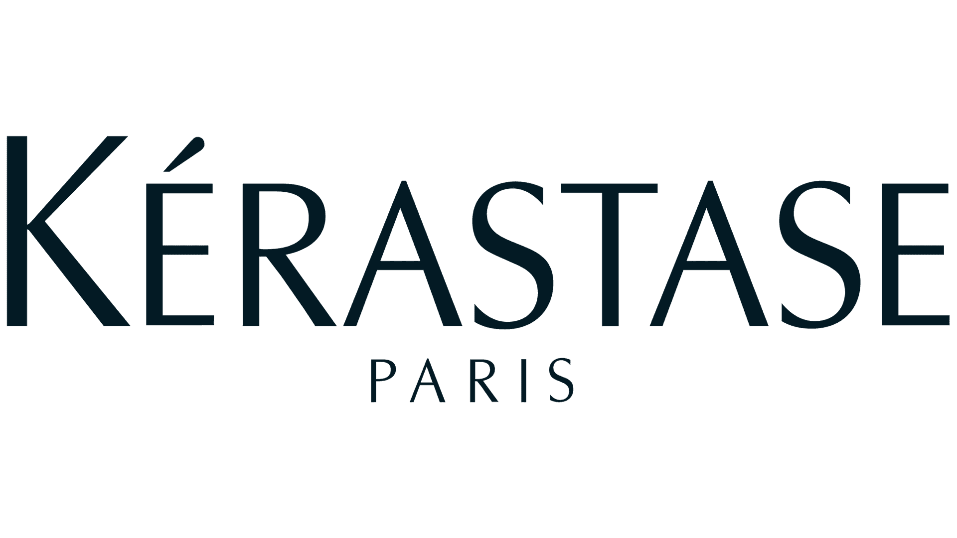Kérastase Paris logo in dark blue text on a white background.