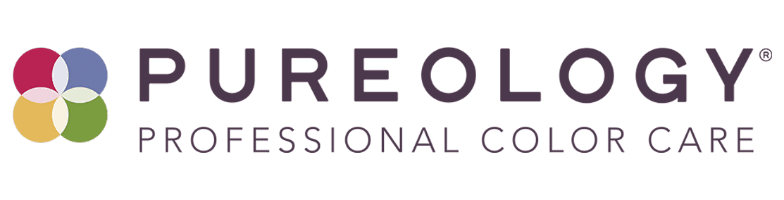 Pureology logo with colorful petals and "Professional Color Care" slogan.